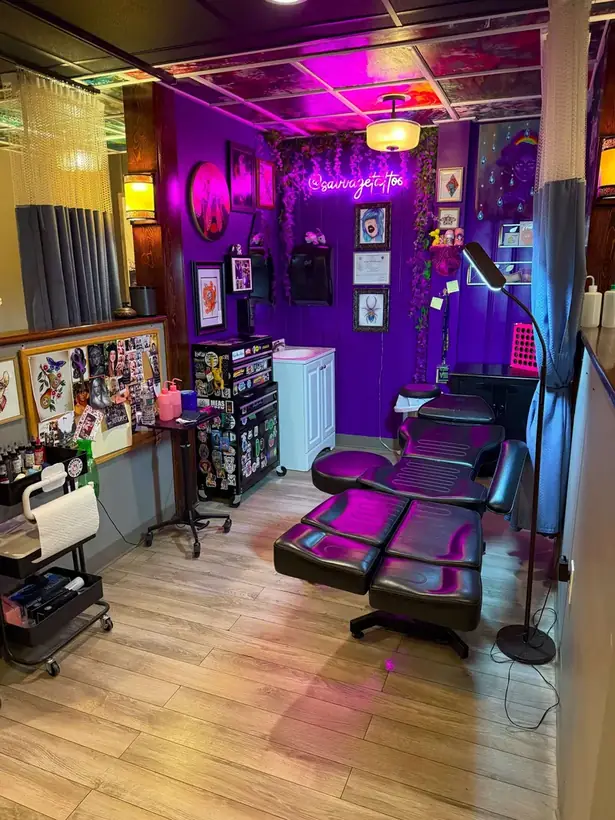 Caged Raven Tattoo Studio interior